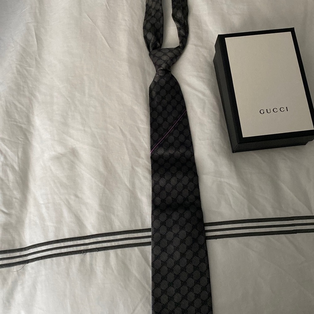 Gucci monogram mens tie